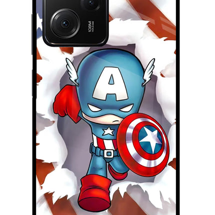 Captain America Poco X5 Pro 5G Glass Case