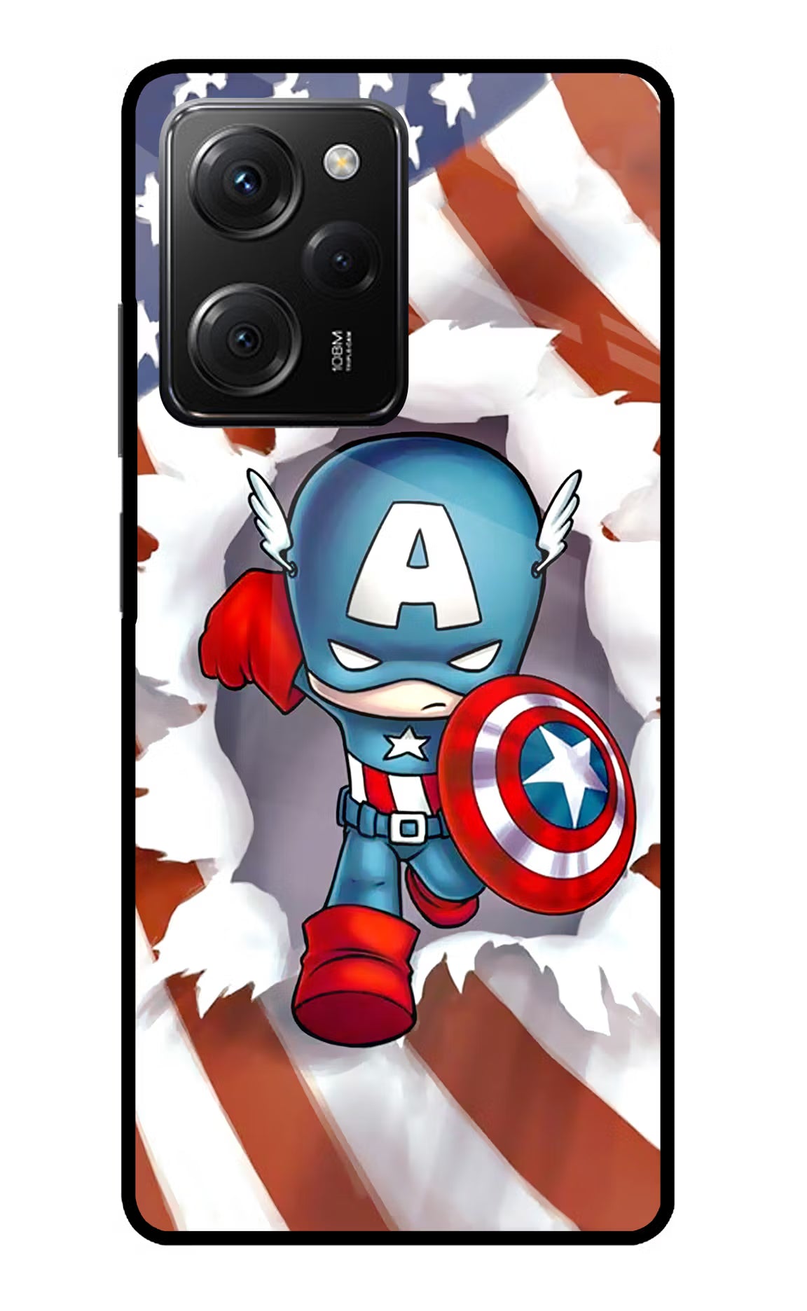 Captain America Poco X5 Pro 5G Glass Case