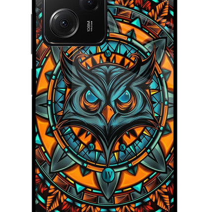Angry Owl Art Poco X5 Pro 5G Glass Case