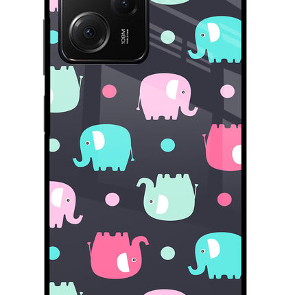 Elephants Poco X5 Pro 5G Glass Case