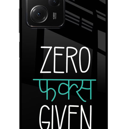 Zero Fucks Given Poco X5 Pro 5G Glass Case