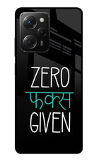 Zero Fucks Given Poco X5 Pro 5G Glass Case