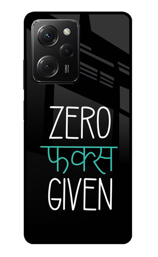 Zero Fucks Given Poco X5 Pro 5G Glass Case