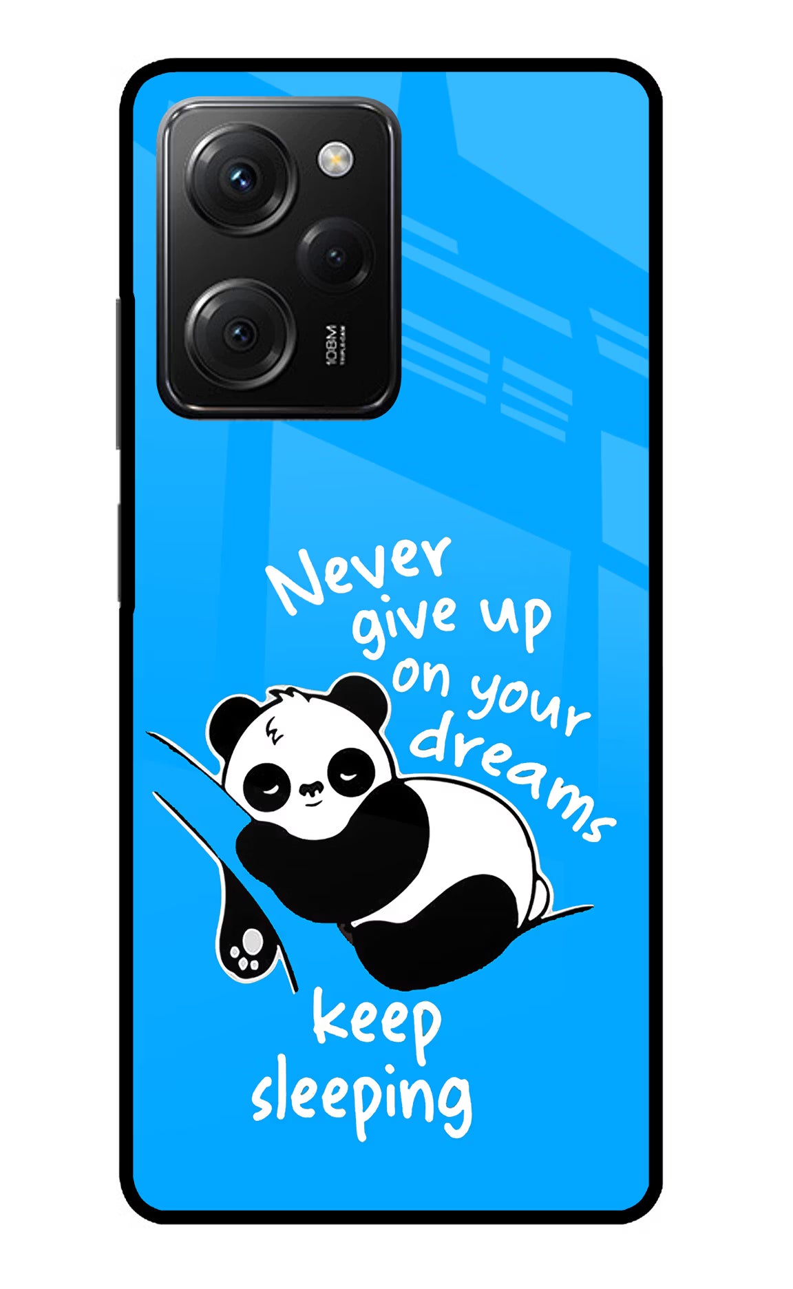 Keep Sleeping Poco X5 Pro 5G Glass Case Back Cover by Casekaro