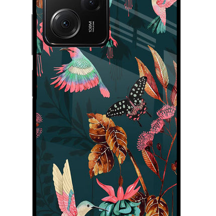 Birds Poco X5 Pro 5G Glass Case