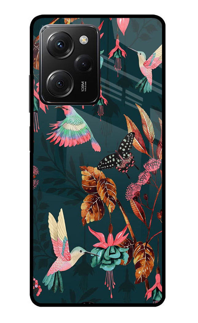 Birds Poco X5 Pro 5G Glass Case