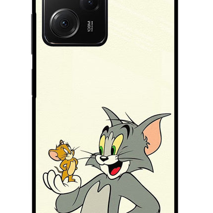 Tom & Jerry Poco X5 Pro 5G Glass Case