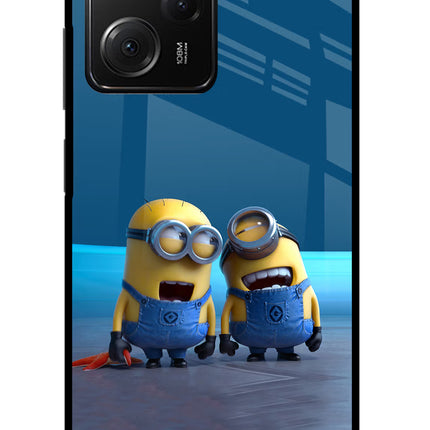 Minion Laughing Poco X5 Pro 5G Glass Case