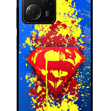 Superman logo Poco X5 Pro 5G Glass Case