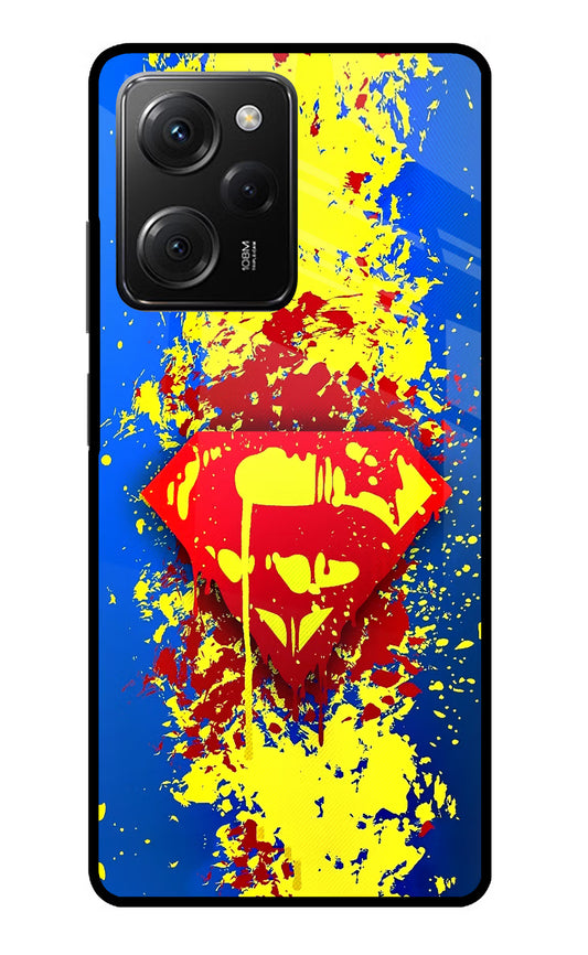 Superman logo Poco X5 Pro 5G Glass Case