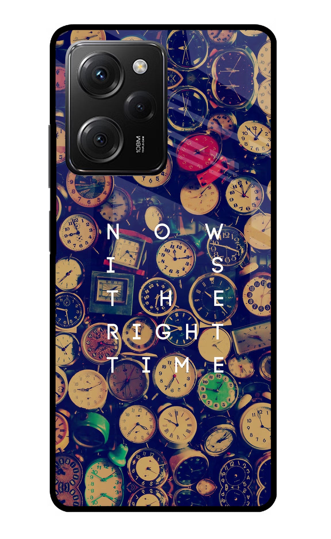 Now is the Right Time Quote Poco X5 Pro 5G Glass Case