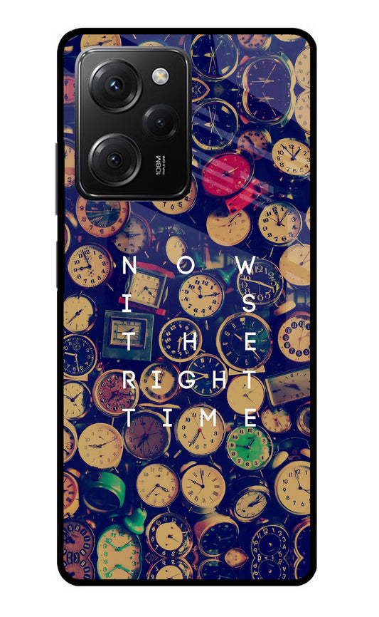 Now is the Right Time Quote Poco X5 Pro 5G Glass Case