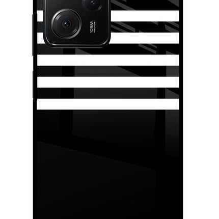 Black and White Print Poco X5 Pro 5G Glass Case
