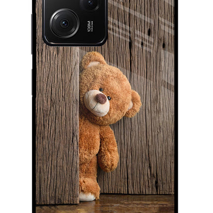 Teddy Wooden Poco X5 Pro 5G Glass Case