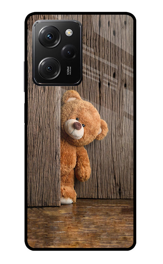 Teddy Wooden Poco X5 Pro 5G Glass Case