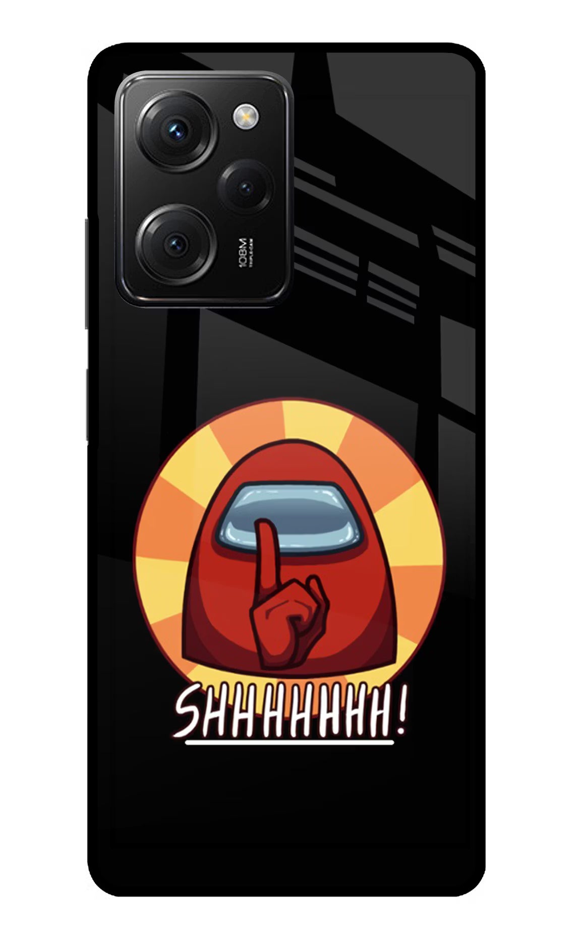 Among Us Shhh! Poco X5 Pro 5G Glass Case