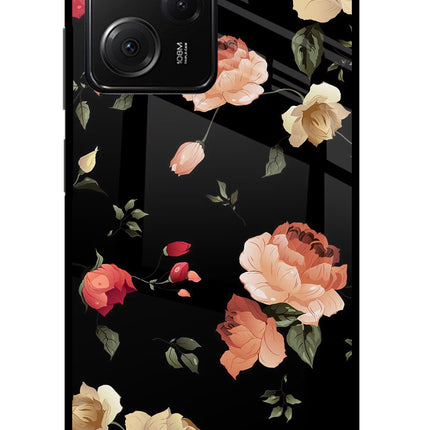 Flowers Poco X5 Pro 5G Glass Case