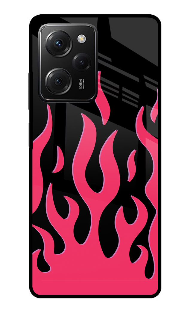 Fire Flames Poco X5 Pro 5G Glass Case