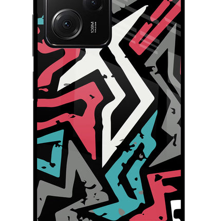 Geometric Graffiti Poco X5 Pro 5G Glass Case