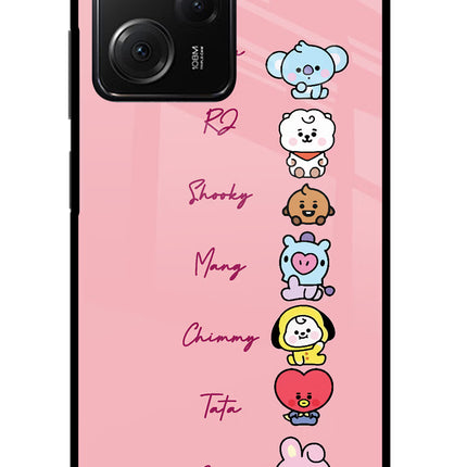 BTS names Poco X5 Pro 5G Glass Case