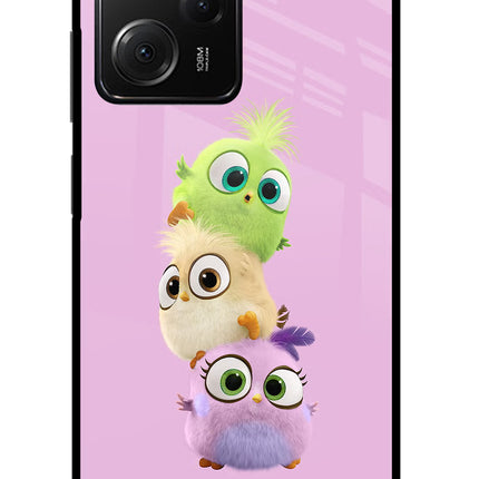 Cute Little Birds Poco X5 Pro 5G Glass Case