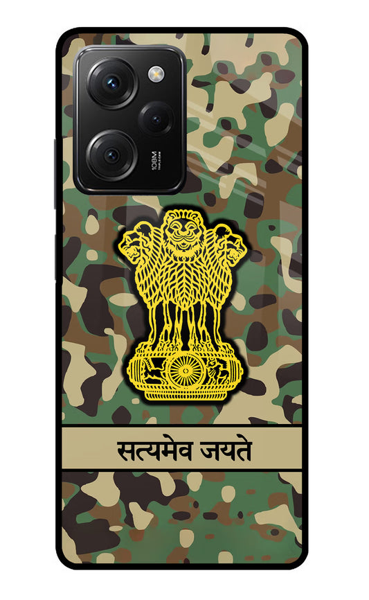 Satyamev Jayate Army Poco X5 Pro 5G Glass Case