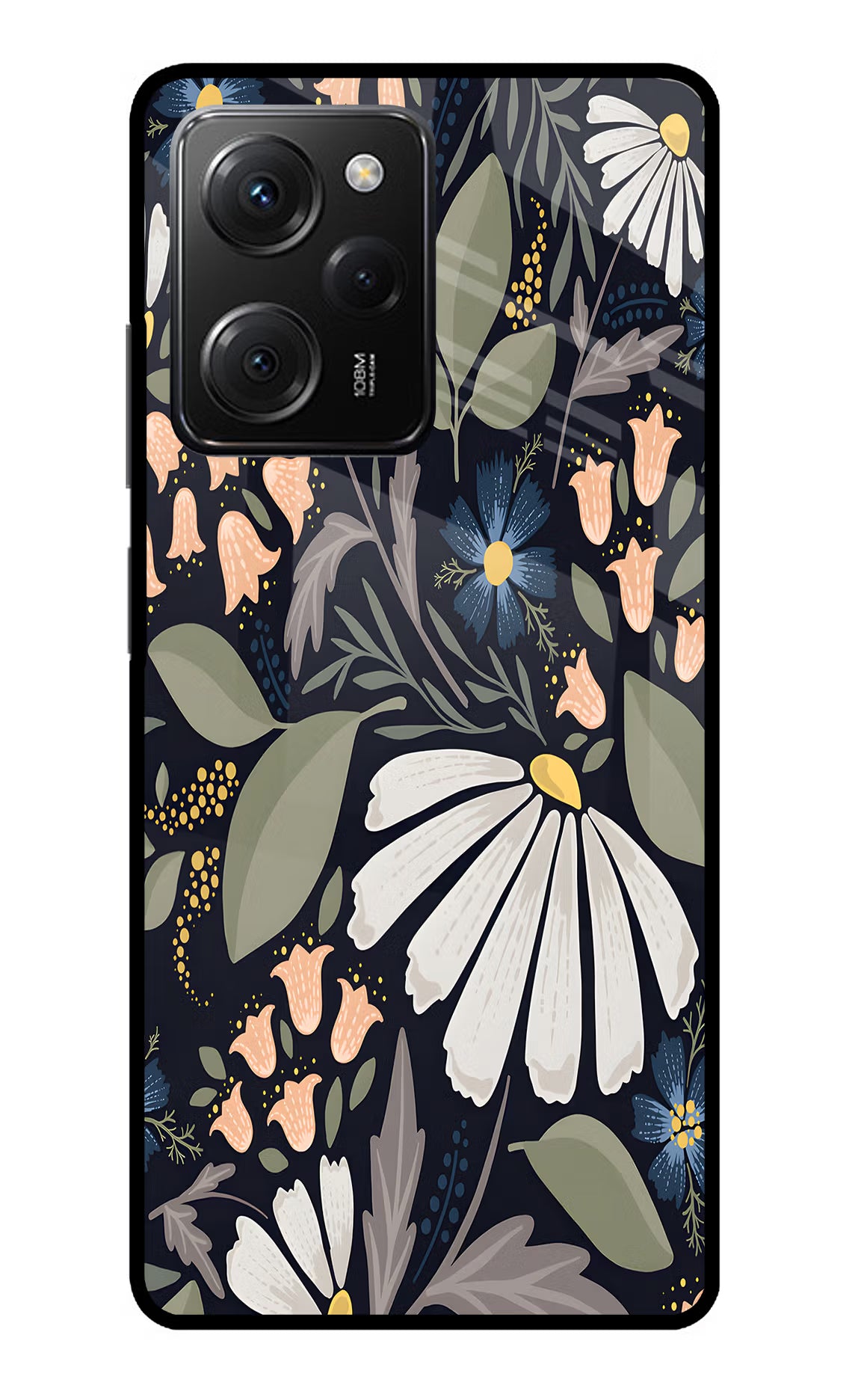 Flowers Art Poco X5 Pro 5G Glass Case