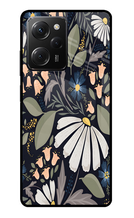 Flowers Art Poco X5 Pro 5G Glass Case