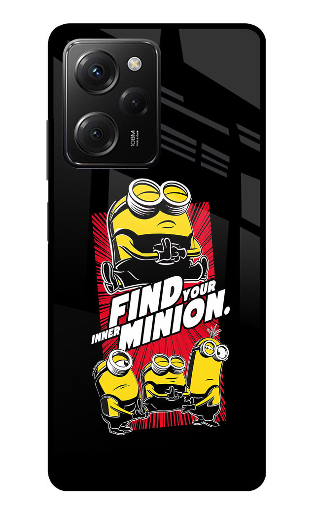 Find your inner Minion Poco X5 Pro 5G Glass Case