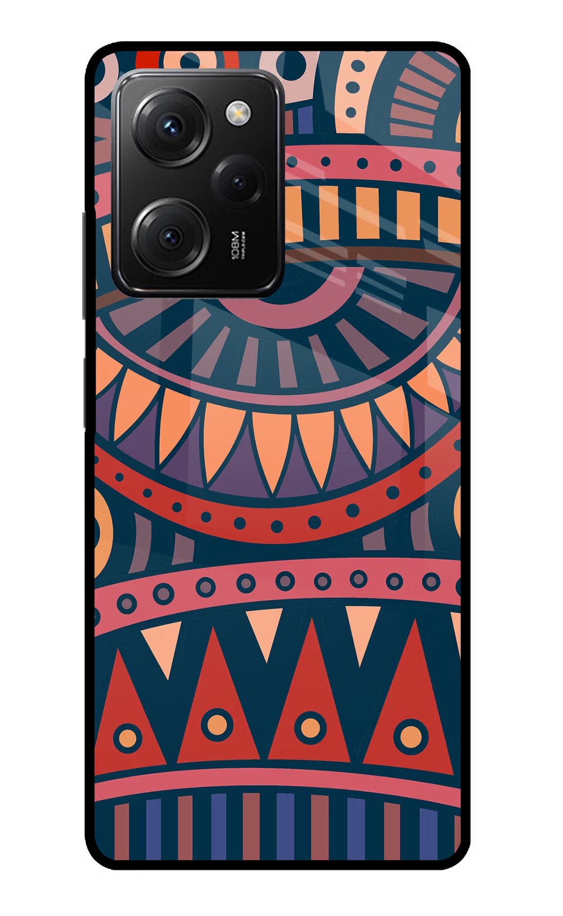 African Culture Design Poco X5 Pro 5G Glass Case Back Cover by Casekaro