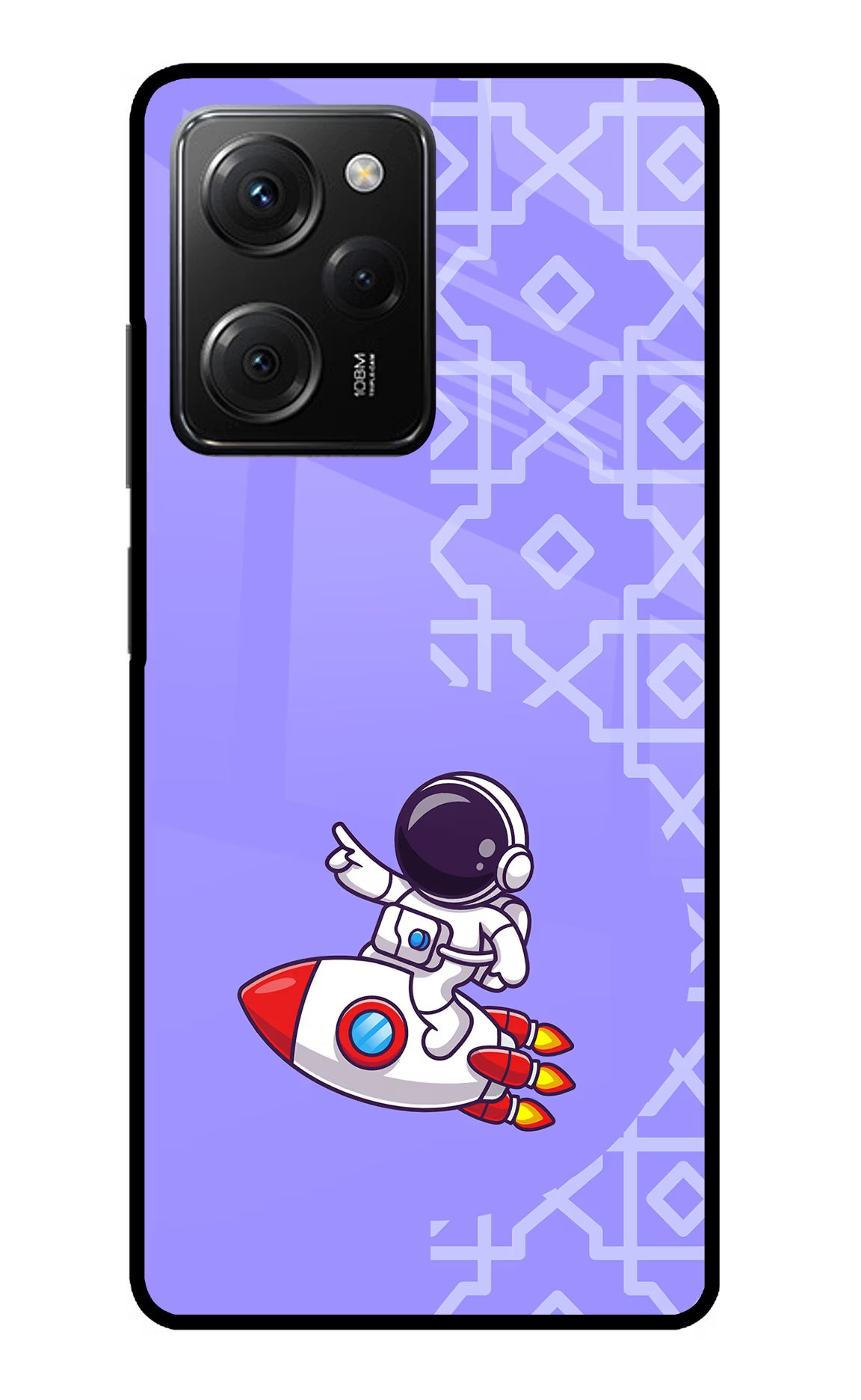 Cute Astronaut Poco X5 Pro 5G Glass Case