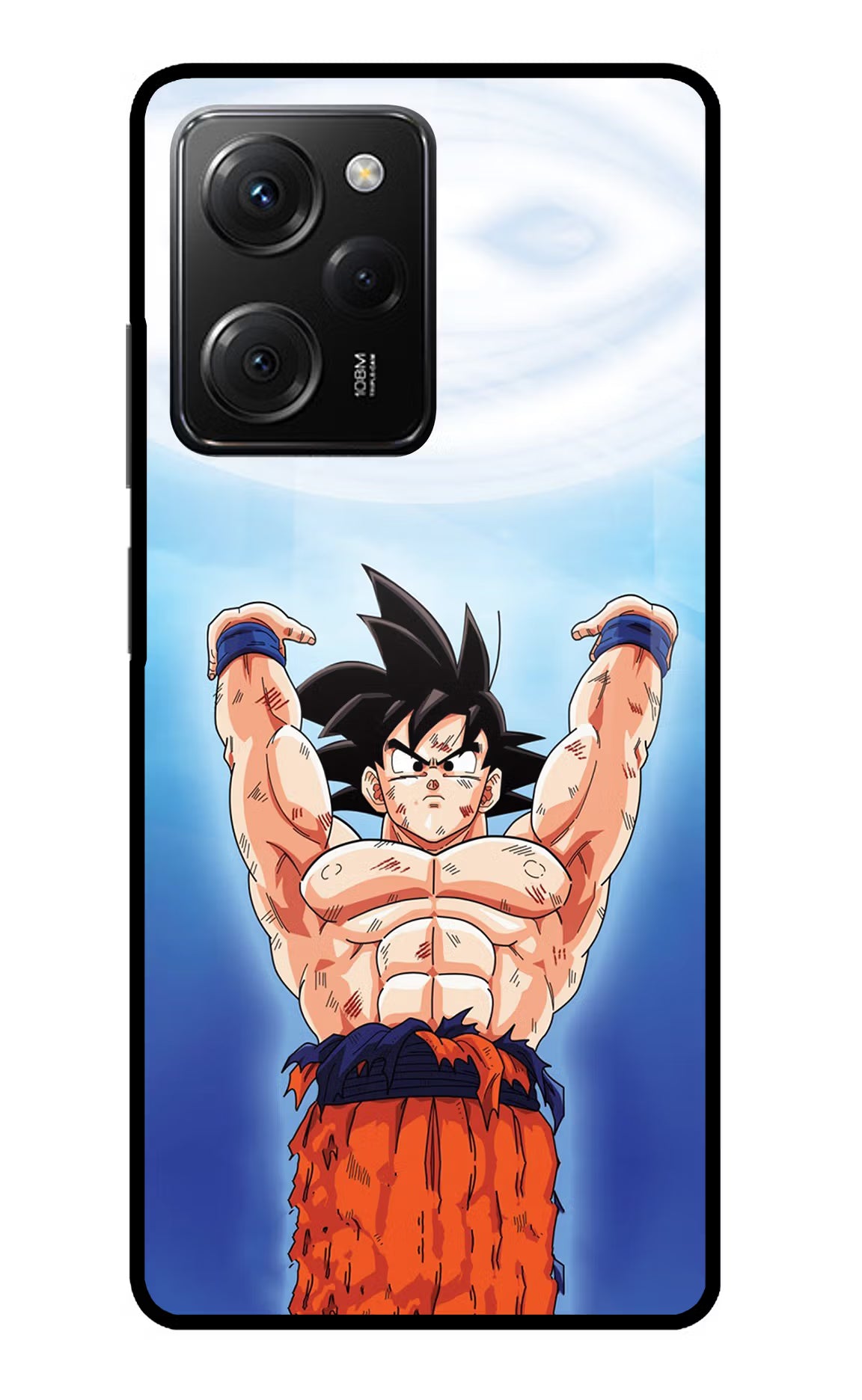 Goku Power Poco X5 Pro 5G Glass Case Back Cover by Casekaro