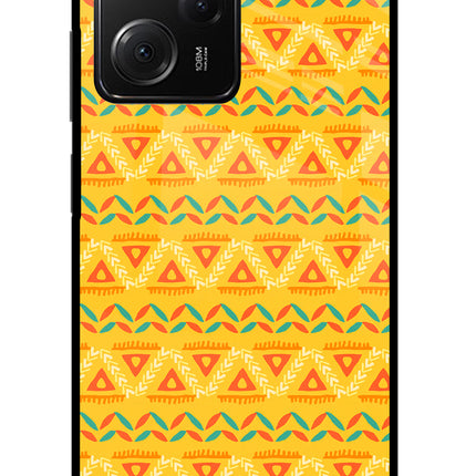 Tribal Pattern Poco X5 Pro 5G Glass Case