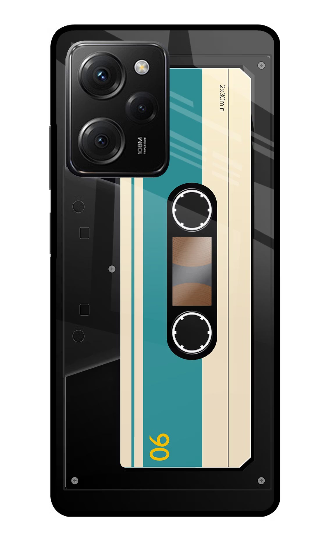 Cassette Poco X5 Pro 5G Glass Case Back Cover by Casekaro
