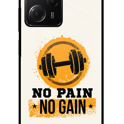 No Pain No Gain Poco X5 Pro 5G Glass Case