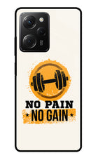 No Pain No Gain Poco X5 Pro 5G Glass Case