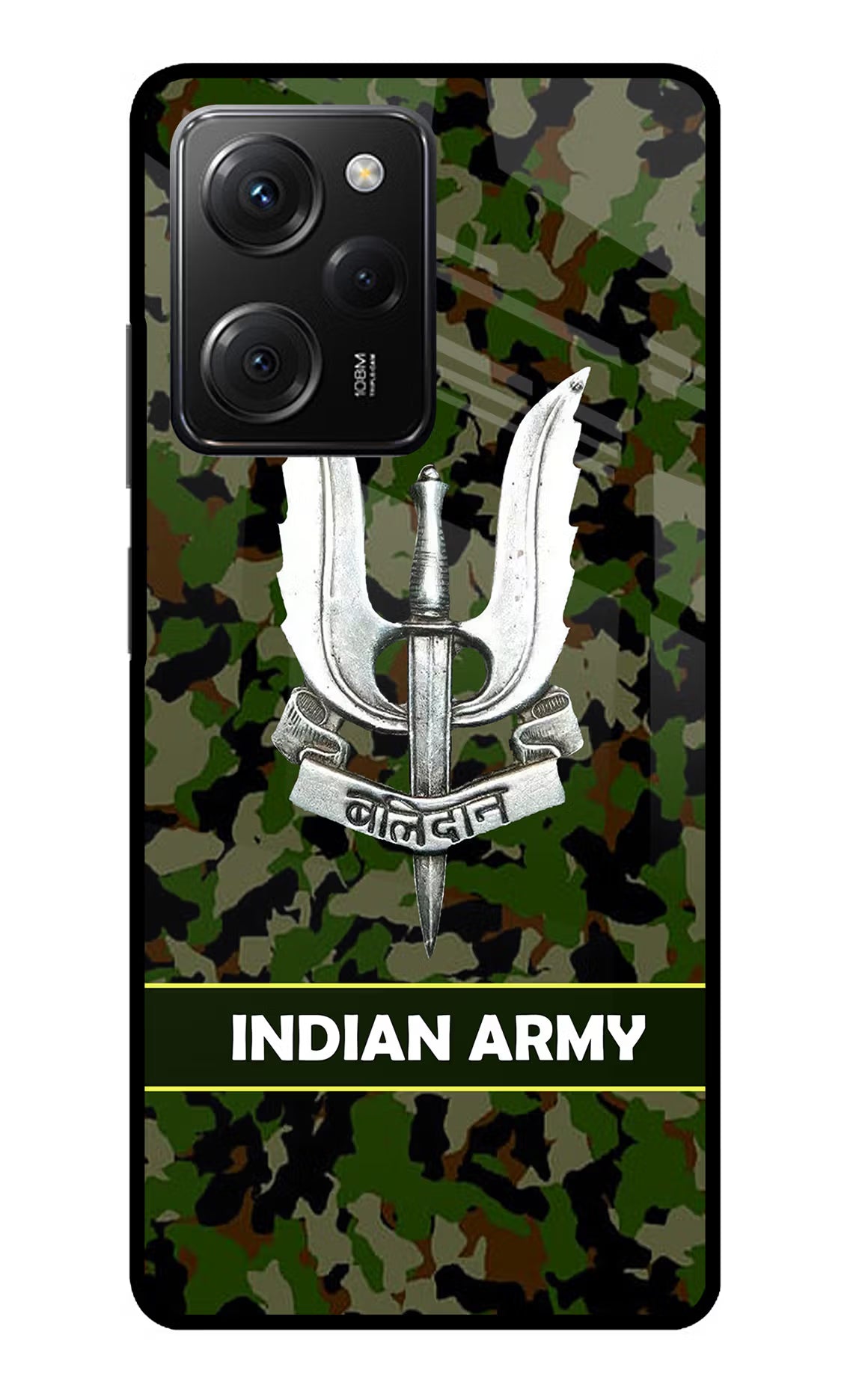 Balidan Indian Logo Poco X5 Pro 5G Glass Case Back Cover by Casekaro