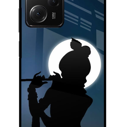Shri Krishna Silhouette Poco X5 Pro 5G Glass Case