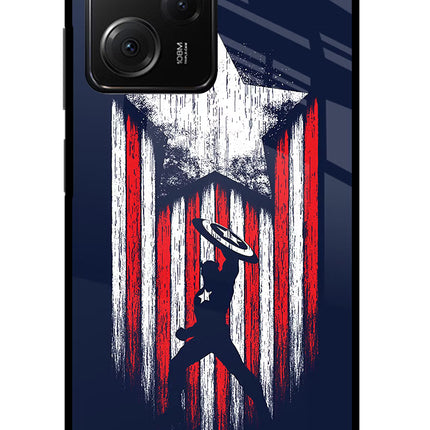 Captain America Marvel Art Poco X5 Pro 5G Glass Case