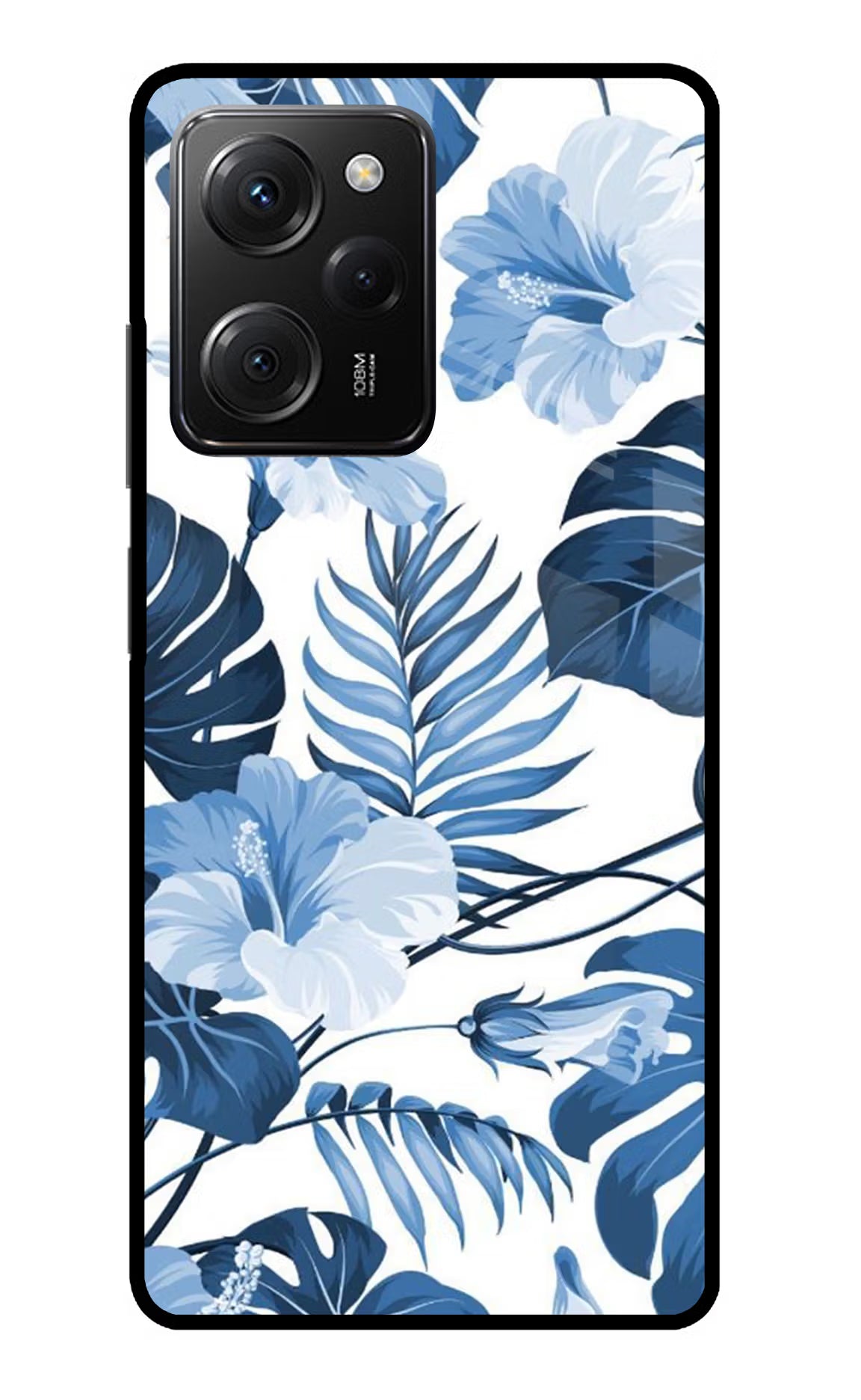 Fabric Art Poco X5 Pro 5G Glass Case Back Cover by Casekaro