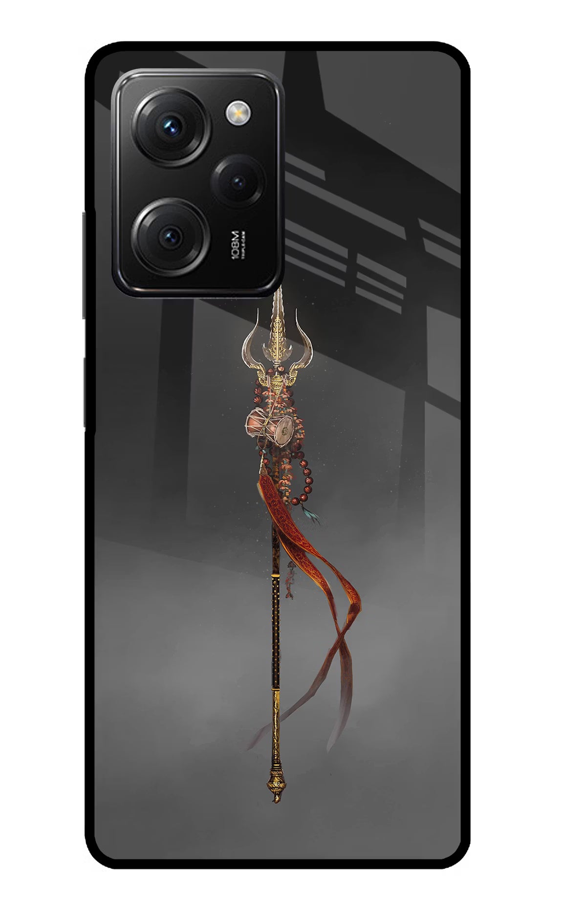 Shiv Trishul Poco X5 Pro 5G Glass Case Back Cover by Casekaro