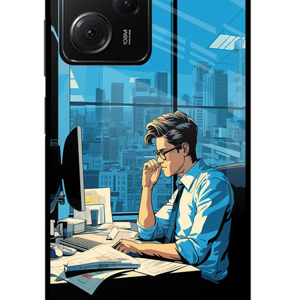 Focused Hustler (AI Generated) Poco X5 Pro 5G Glass Case