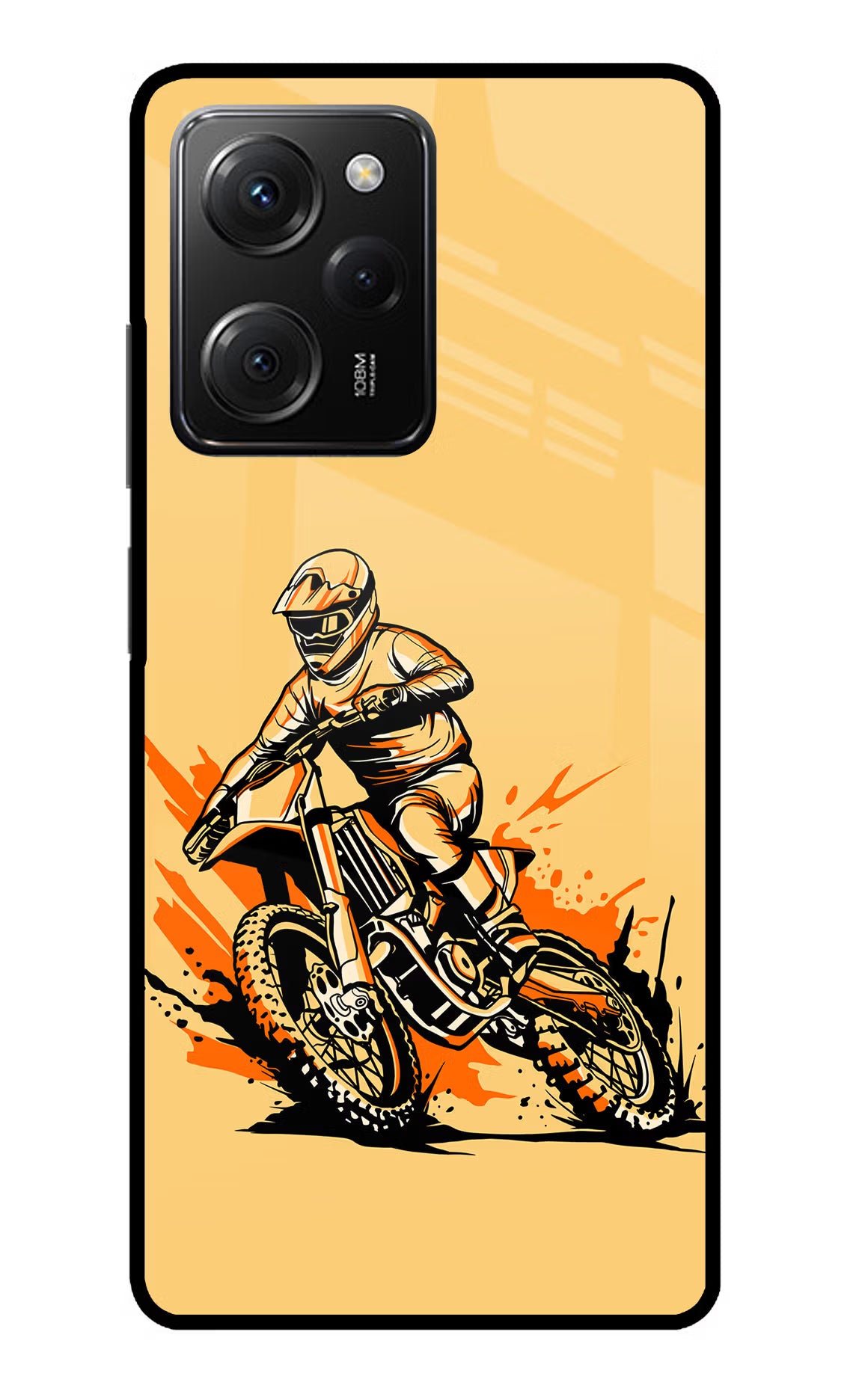 Off-Road Fury Poco X5 Pro 5G Glass Case Back Cover by Casekaro