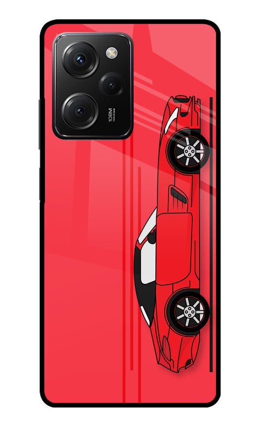 Red Velocity Poco X5 Pro 5G Glass Case
