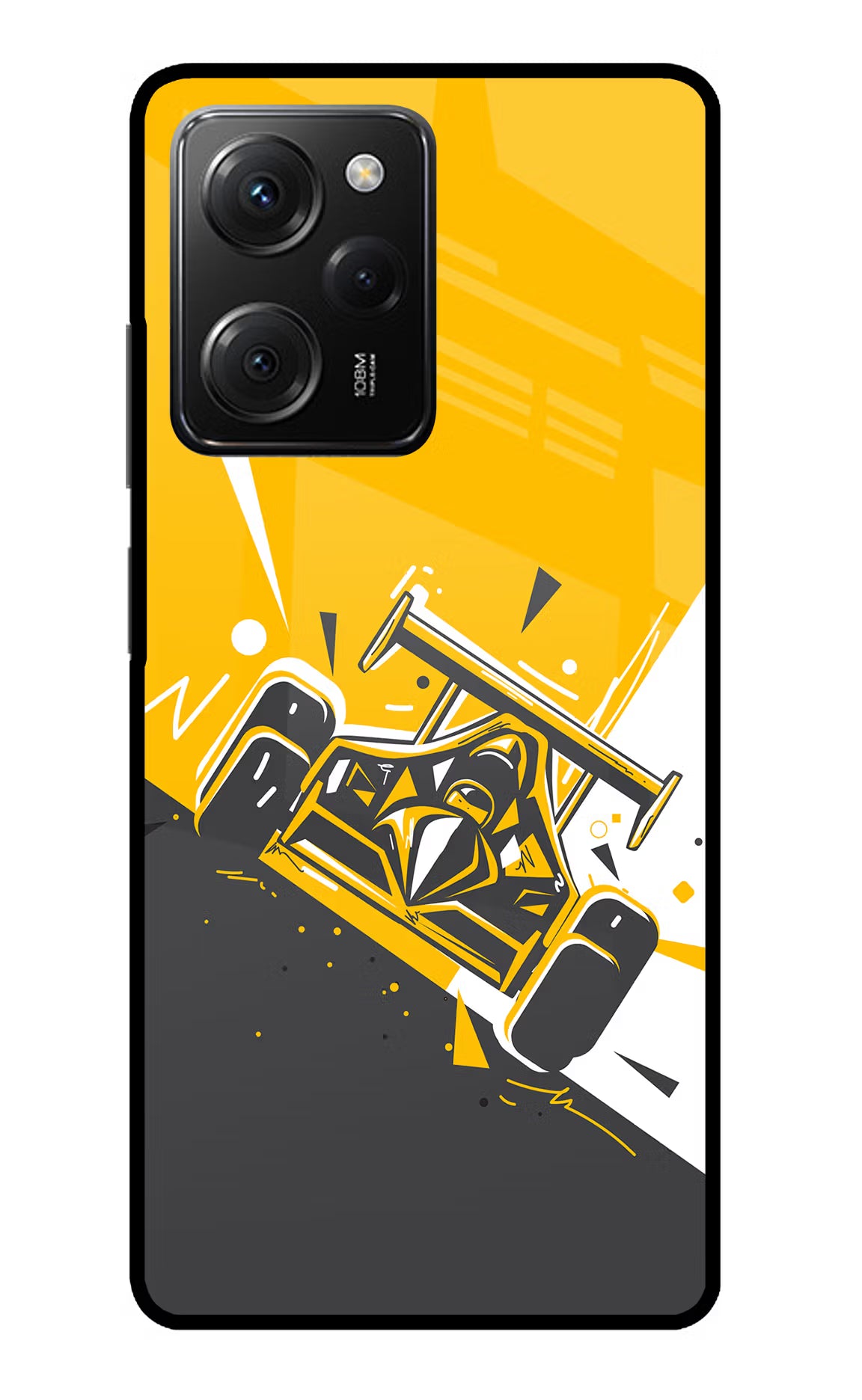 Track King Poco X5 Pro 5G Glass Case Back Cover by Casekaro