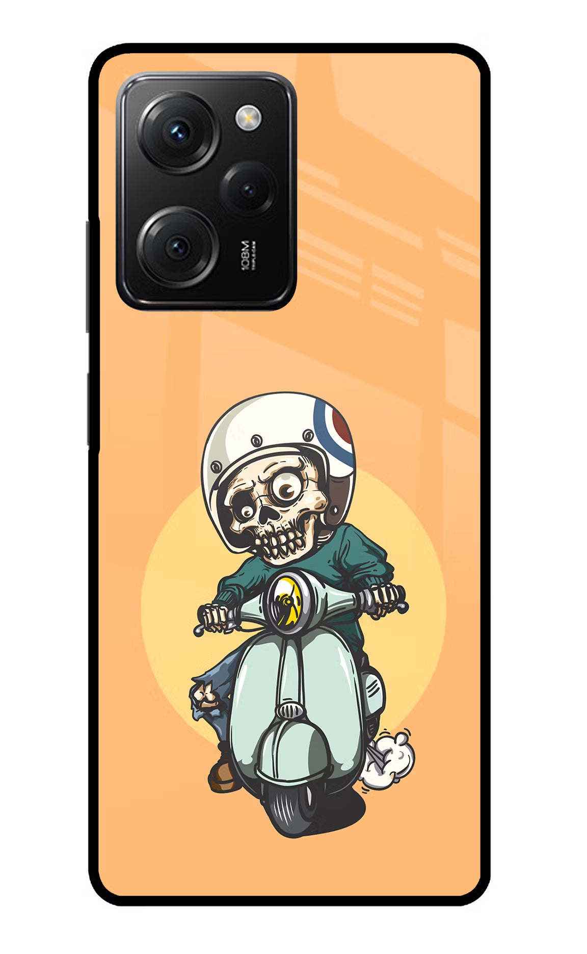 Undead Biker Poco X5 Pro 5G Glass Case Back Cover by Casekaro