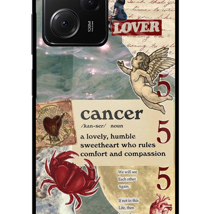 Cancer Zodiac Poco X5 Pro 5G Glass Case