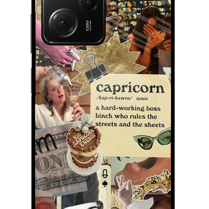 Capricorn Zodiac Poco X5 Pro 5G Glass Case