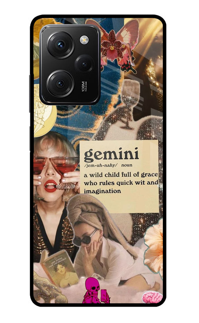 Gemini Zodiac Poco X5 Pro 5G Glass Case