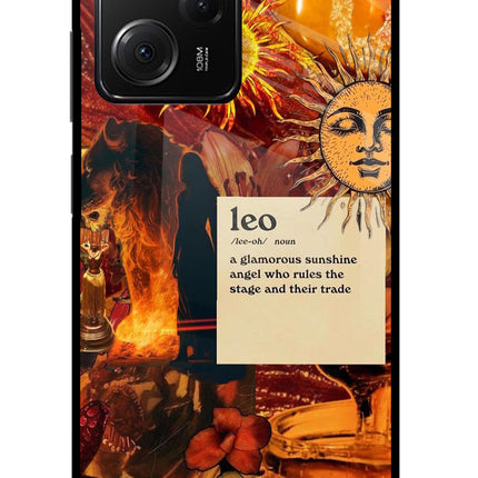 Leo Zodiac Poco X5 Pro 5G Glass Case